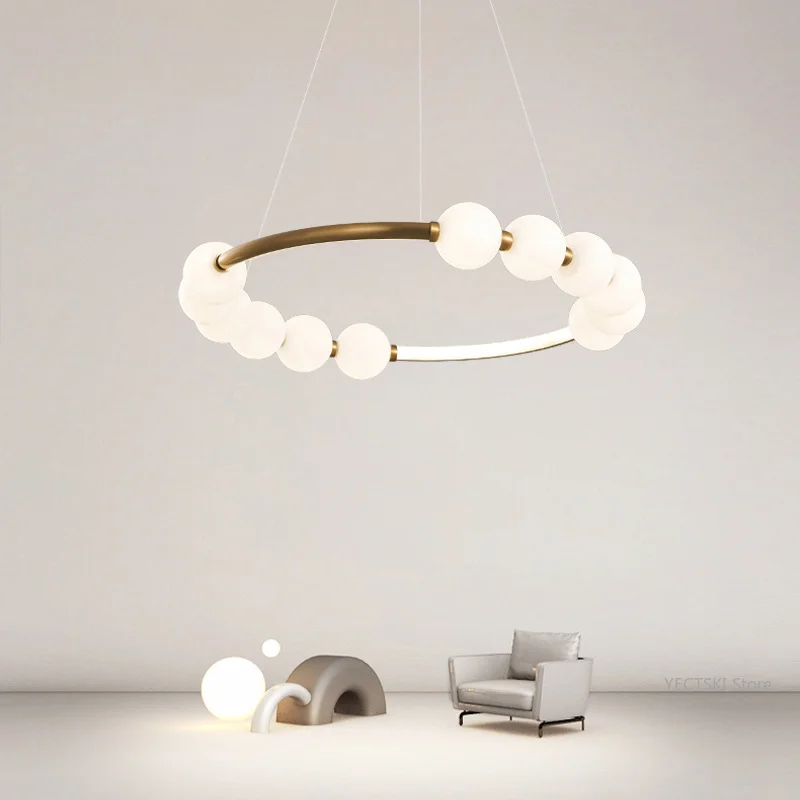 

Modern minimalist restaurant chandelier living room bedroom study creative Nordic light luxury fashion lighting fixtures