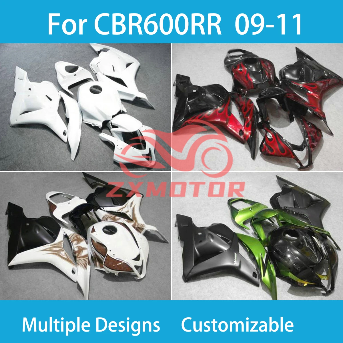 

Комплект обтекателей CBR600RR 2009 2010 2011, несколько вариантов для Honda CBR 600RR 09 10 11, настраиваемые обтекатели корпуса мотоцикла
