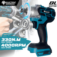 Electric Goddess 330N.M Torque Brushless Electric Impact Wrench Cordless Wrench Screwdriver PowerTool For Makita 18V Battery Pin