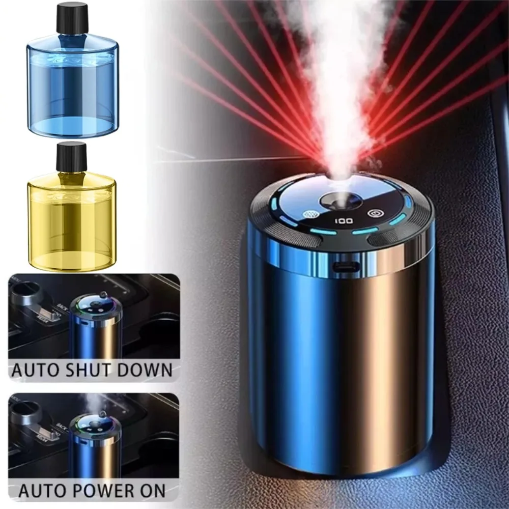 Starry Sky Projection Nano-atomization Remove Odor Cologne Humidifier Multi-mode Adjustment Intelligent Car Aromatherapy Machine