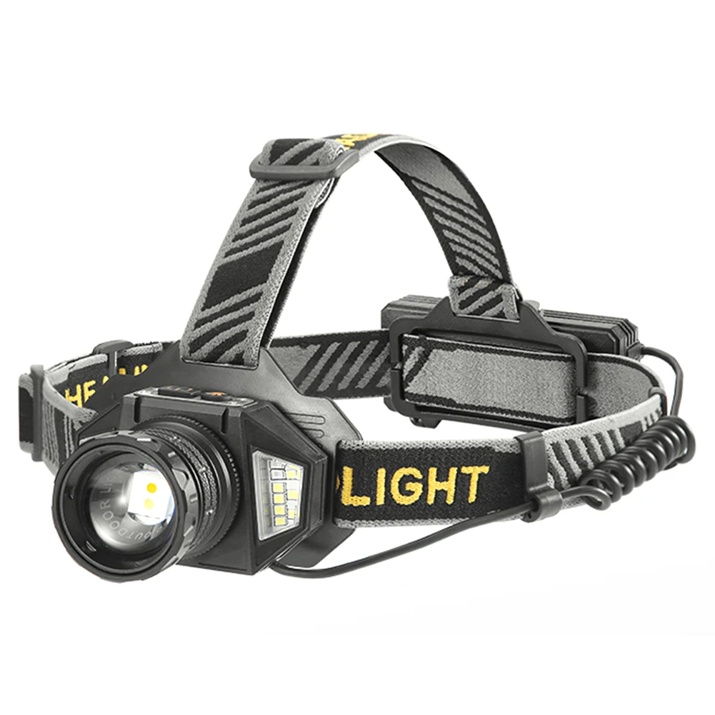 LED Induction Headlamp Motion Sensor Powerful Headlight Torch USB Rechargeable Power Display for Outdoor Camping Cycling Hiking