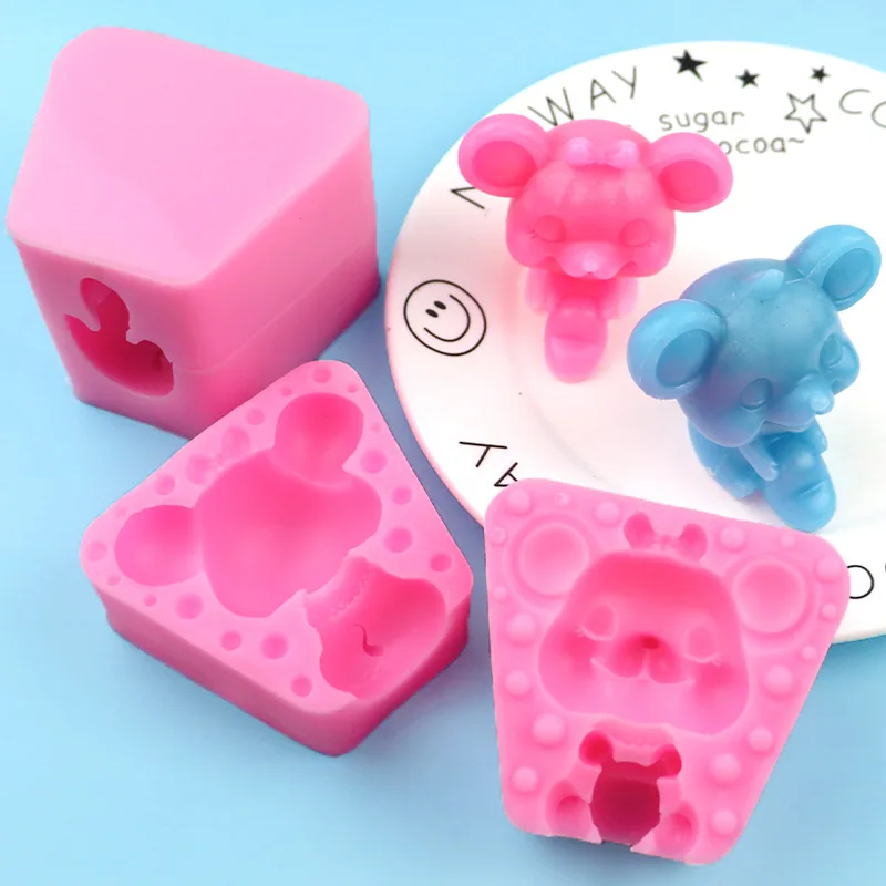 Mother mouse silicone cake decoration mold DIY cartoon glue tool, aromatherapy plaster mold XGY-283