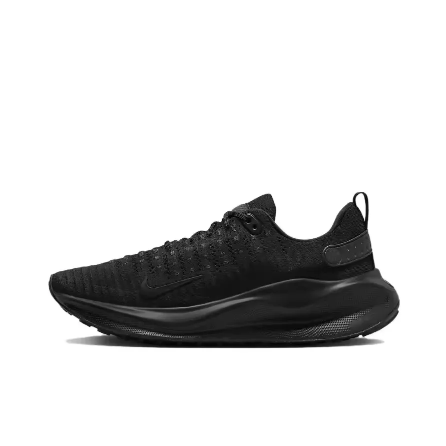 Nike React Infinity Run FLyknit 4 Low Men's Lightweight Casual Running Shoes Comfortable and Wearable Black and Yellow Colorway