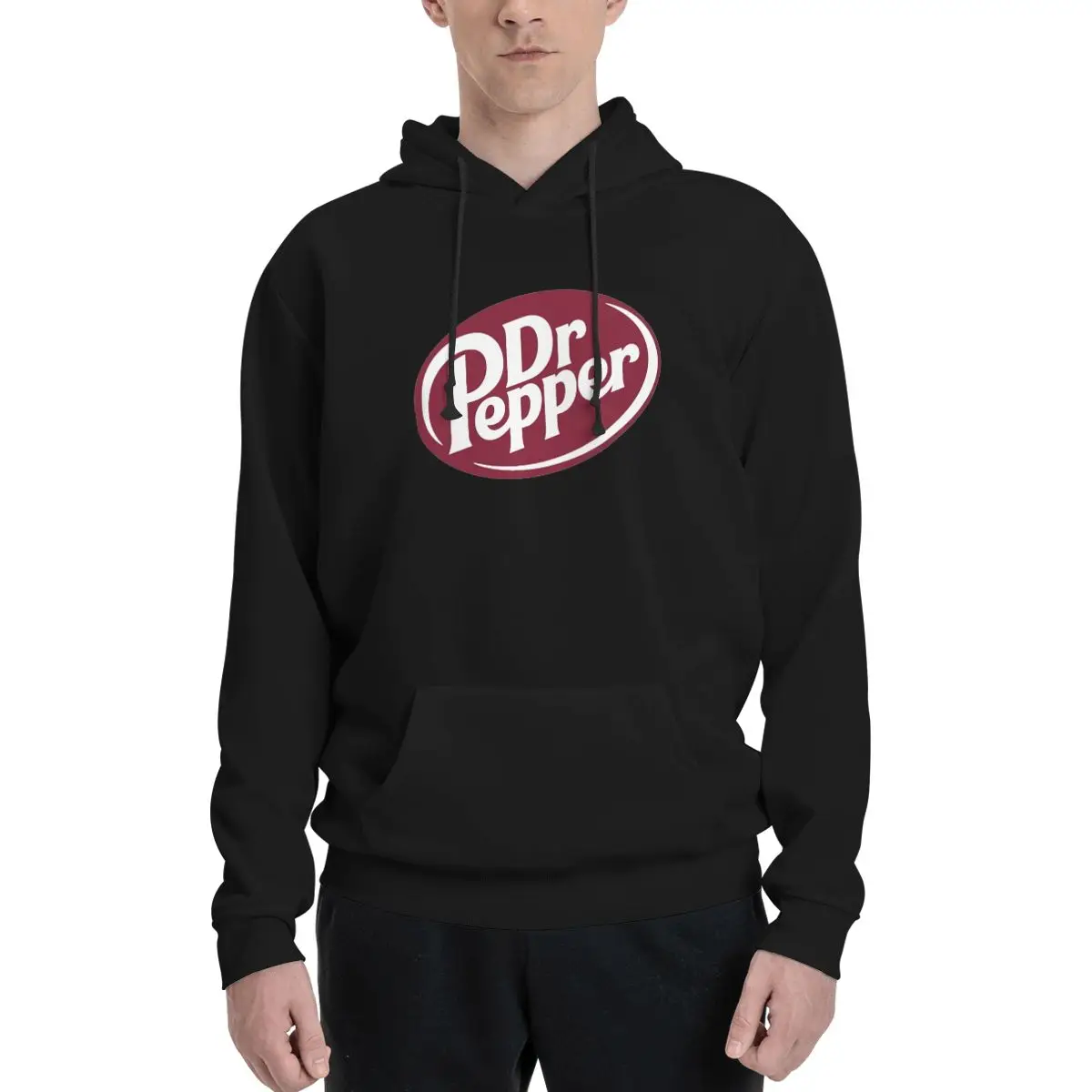 

Dr Pepper Hoodie For Men Women Pullover Long Sleeve Sweatshirts Drawstring Hooded Shirt with Kanga Pocket