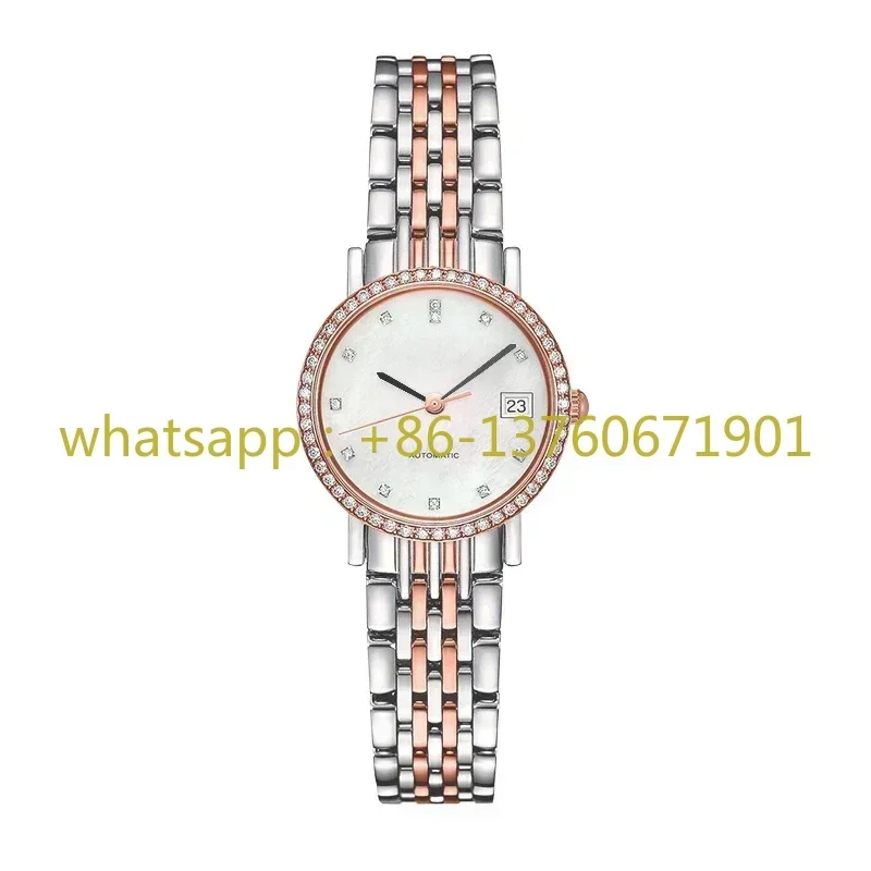 Luxury New Quartz Womens Watch Rose Gold Diamond-Inlaid Mother-In-Law Relogio Masculino