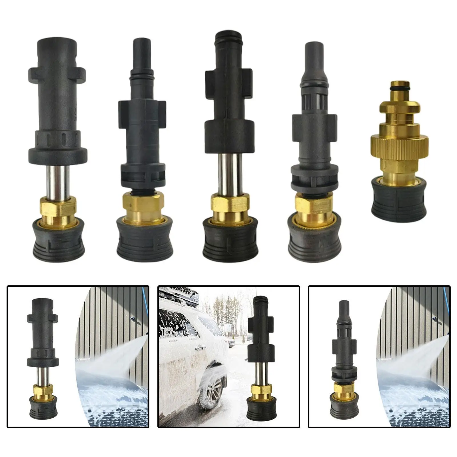 High Pressure Washer Adapter,1/4 Quick Connector Wash Car Part Assembly Foam