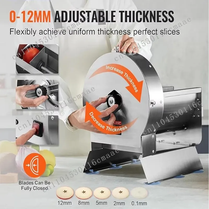 SL06 Stainless Steel Multi-function Meat Slicer for Fast and Even Slicing of Vegetables, Fruits and Meats