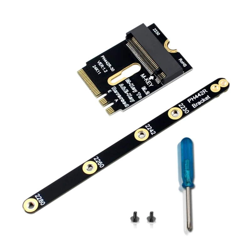 محول M.2 A+E إلى NVME مع دعامة PCIE4.0 M.2 واجهات WIFI A+E مفتاح إلى M بطاقة الناهضون الرئيسية لـ 2230 2242 2260 2280