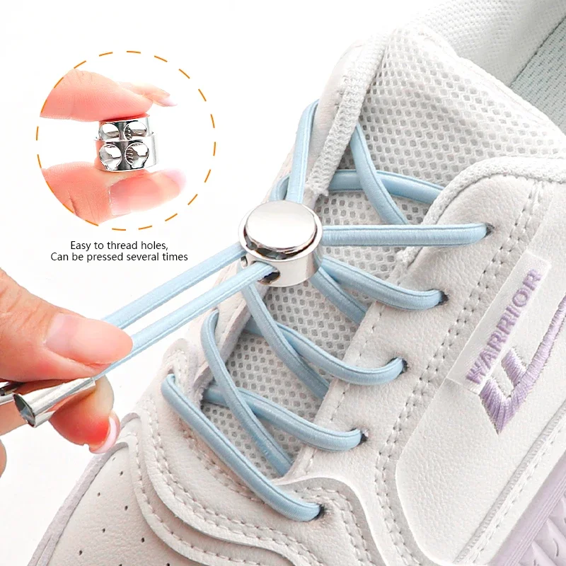 

Tieless Elastic Shoe Laces No Tie Shoelaces Round Shoelace Sneakers for Kids and Adult with Strong Lock and Speed Shoestrings