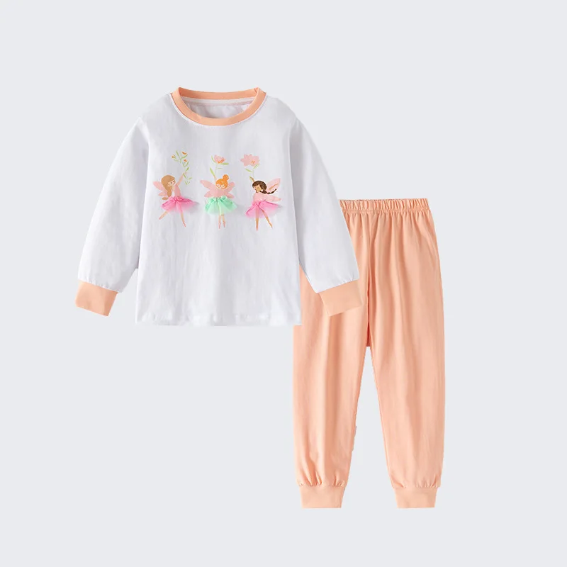

Girls' Autumn Fashionable Round Neck Long Sleeve Casual Outfit for Toddlers and Young Children