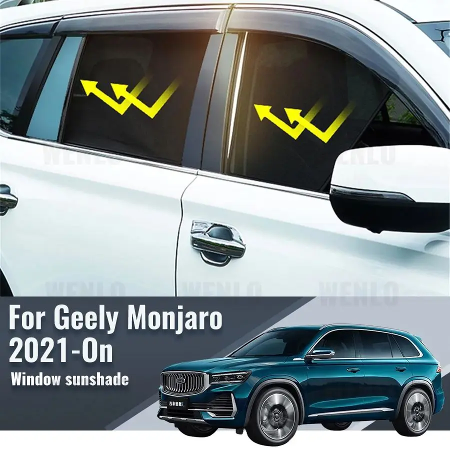 

For Geely Monjaro 2021 2022 2023 2024 Magnetic Car Sunshade Customized Side Window Curtain Sun Shield Visor Front Windshield