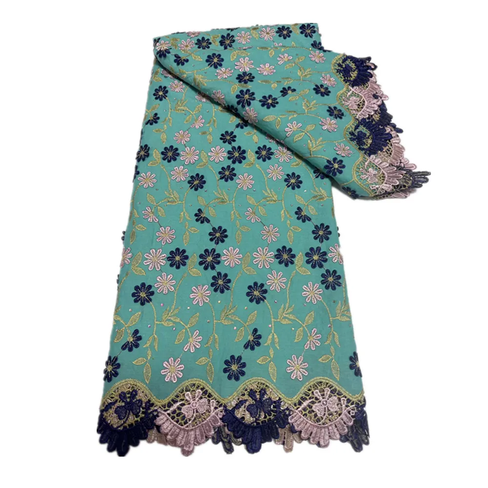 Luxury French Guipure Cord Lace Fabric 5 Yards African Cotton Lace Fabric For Clothing Material 19A12
