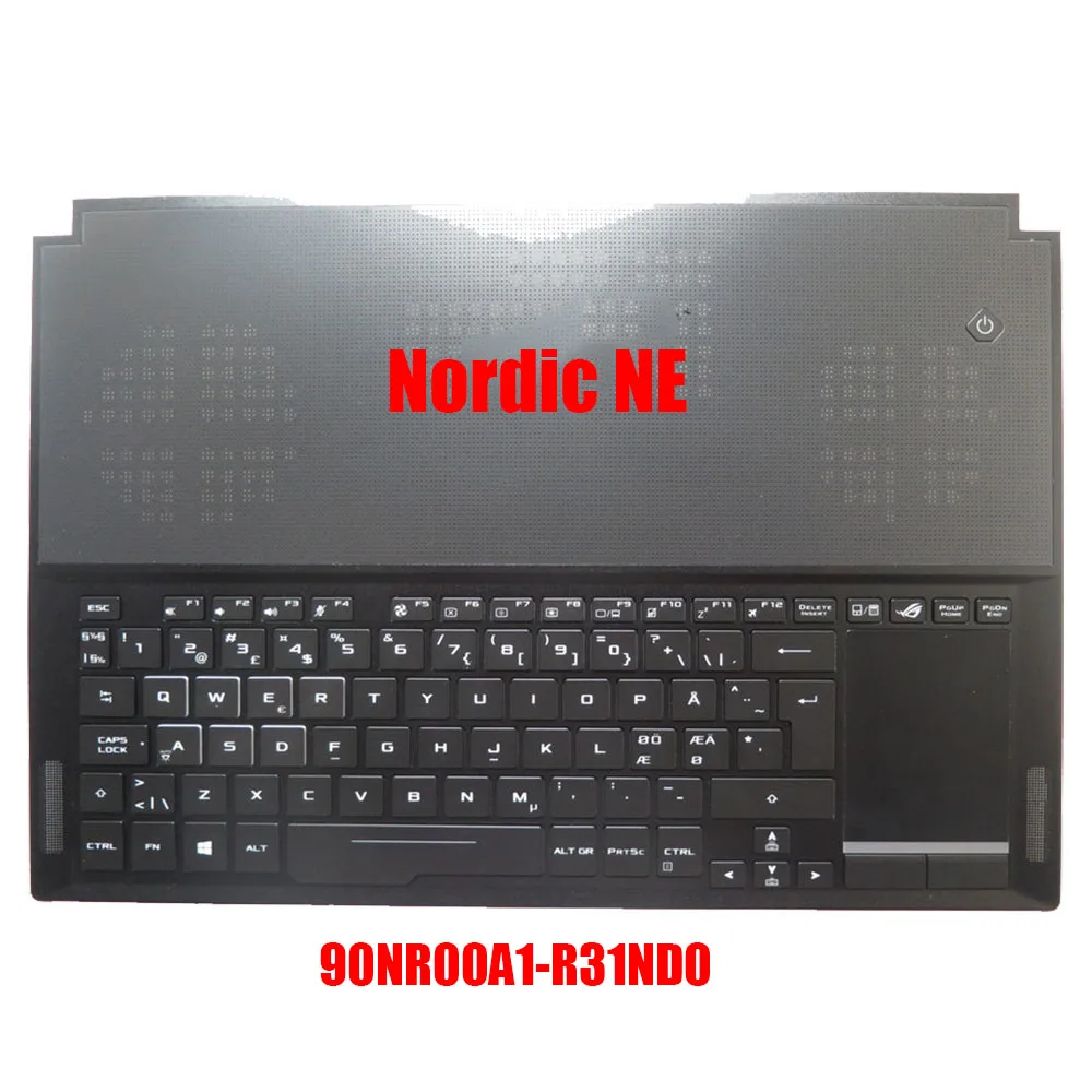 

Nordic NE PalmRest&keyboard For ASUS ROG Zephyrus 90NR00A1-R31ND0 Black Top Cover With Backlit