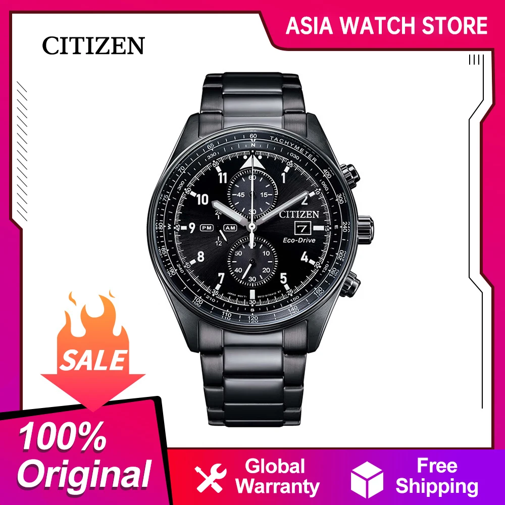 Original CITIZEN quartz watches Waterproof Steel strip Watches Fashion Men\'s Watch Crystal Glass CA0775-87E