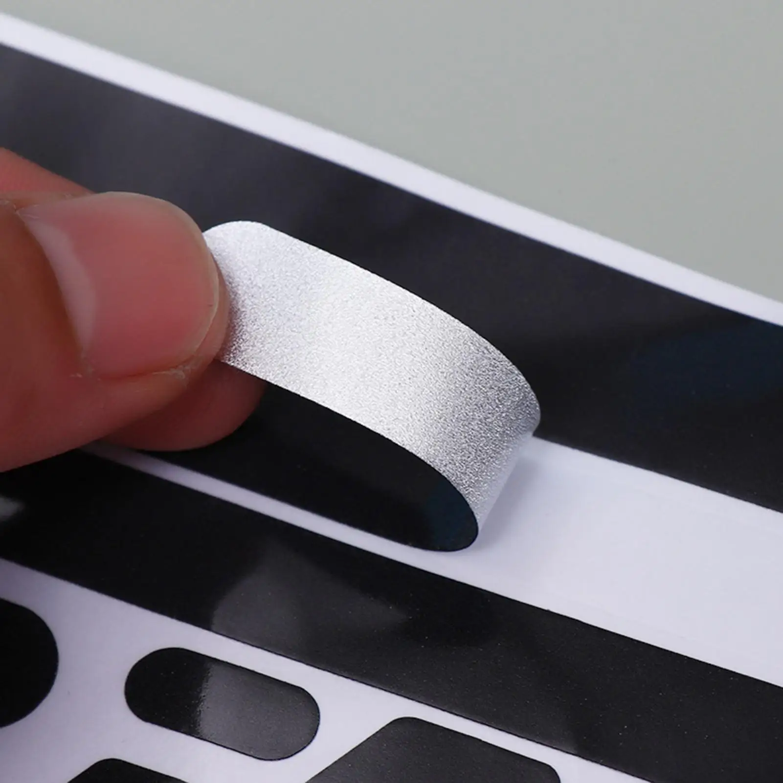Black Motorcycle Helmet Reflective Stickers Self-adhesive Reflective Tape For Bike Scooter Cycling Helmet Accessories