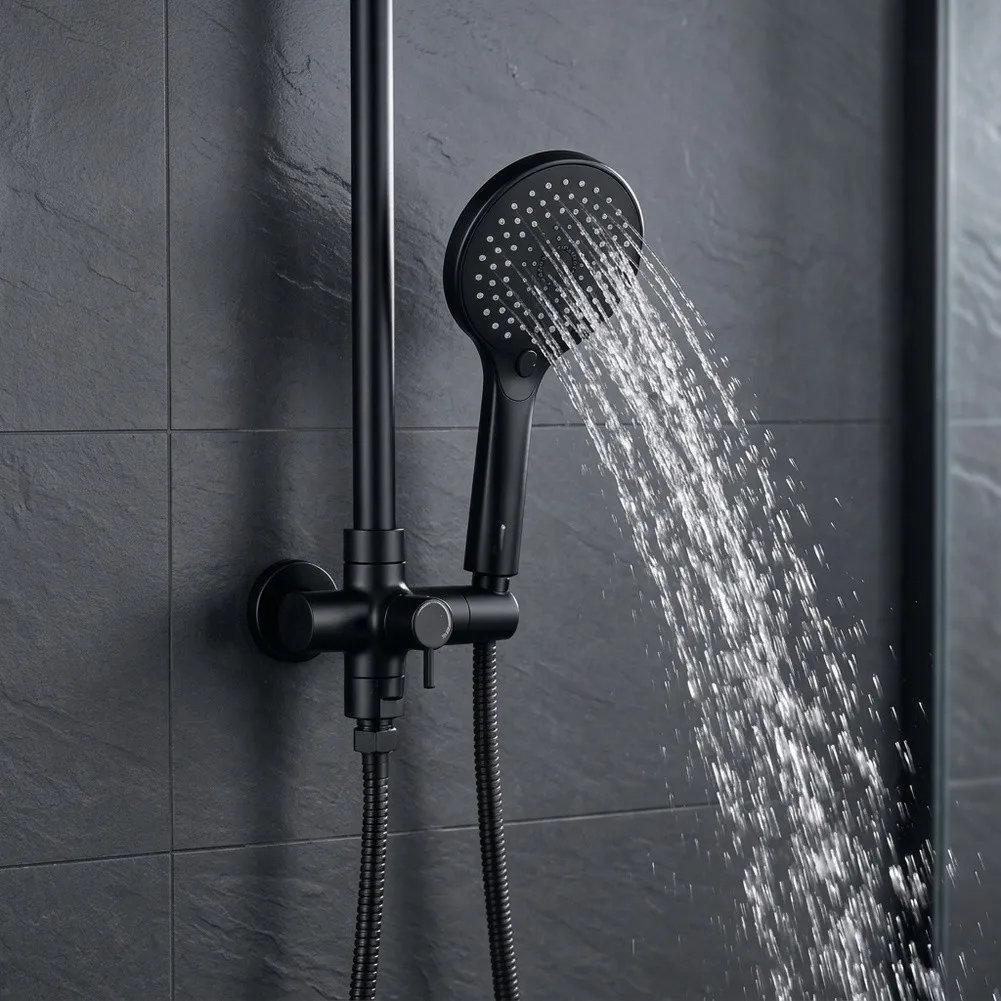 Solid Brass Water Distributor Diverter for Shower Configuration Supporting Independent or Concurrent Shower Head Operation