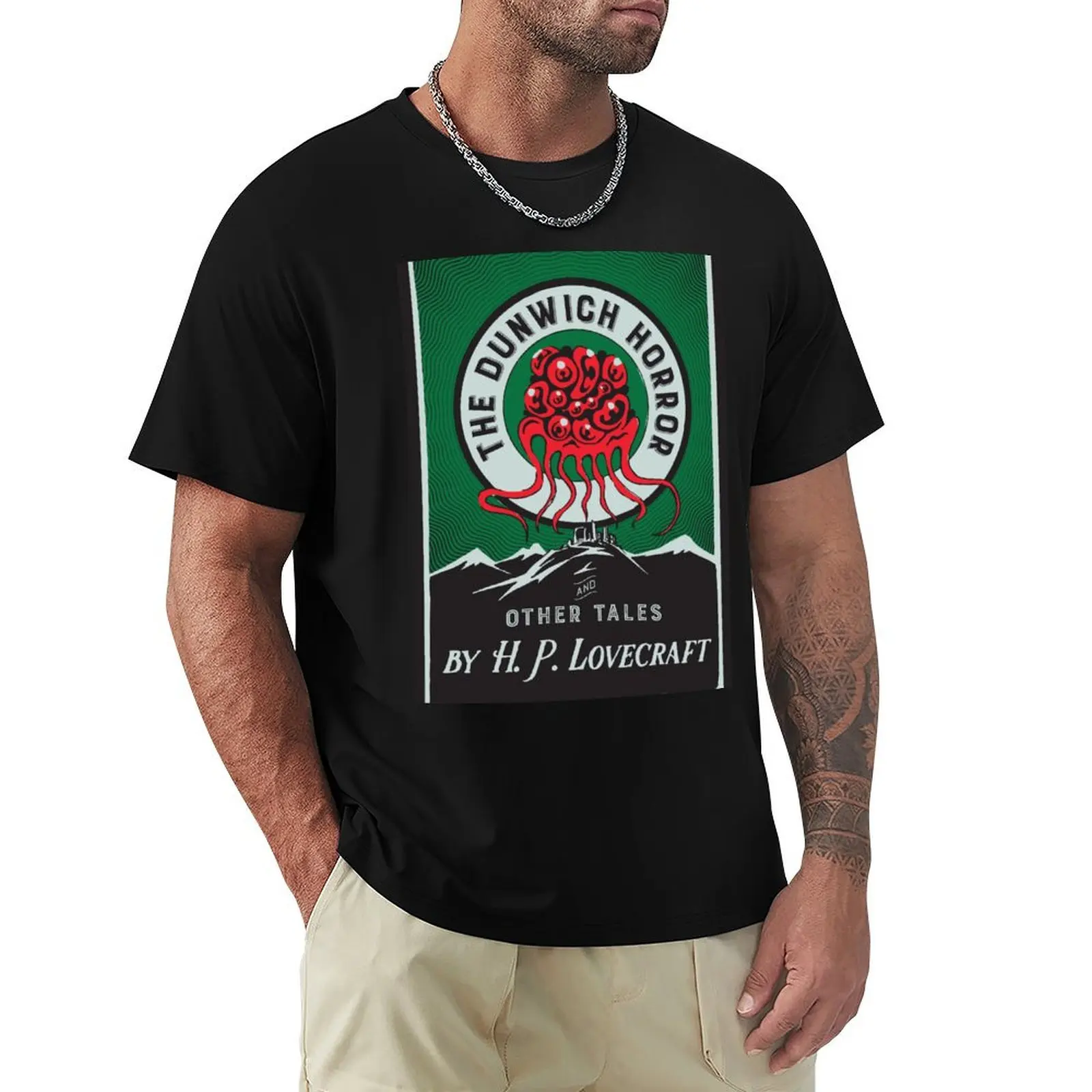 

The Dunwich Horror book cover T-Shirt animal prinfor boys fashion shirts vintage t shirt men
