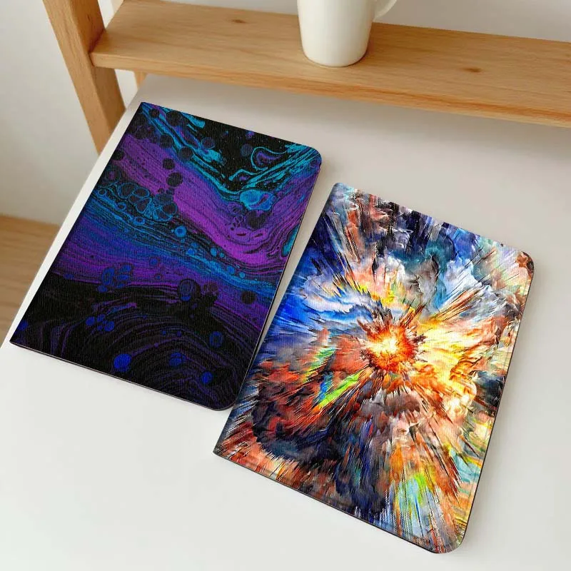 

Swirl Purple Blue Pattern Tablet Case For Lenovo Xiaoxin Pad Pro GT plus 8.8 11 10.6 Y700 Y900 Go 8.8 Tab K11 10 P11