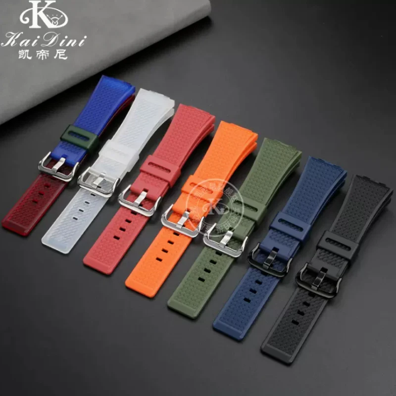 New Silicone Watchband For Casio GM110 GM-110 Strap G-SHOCK GM-110GB Waterproof Soft Rubber Watch Band 16mm Black Steel Bracele