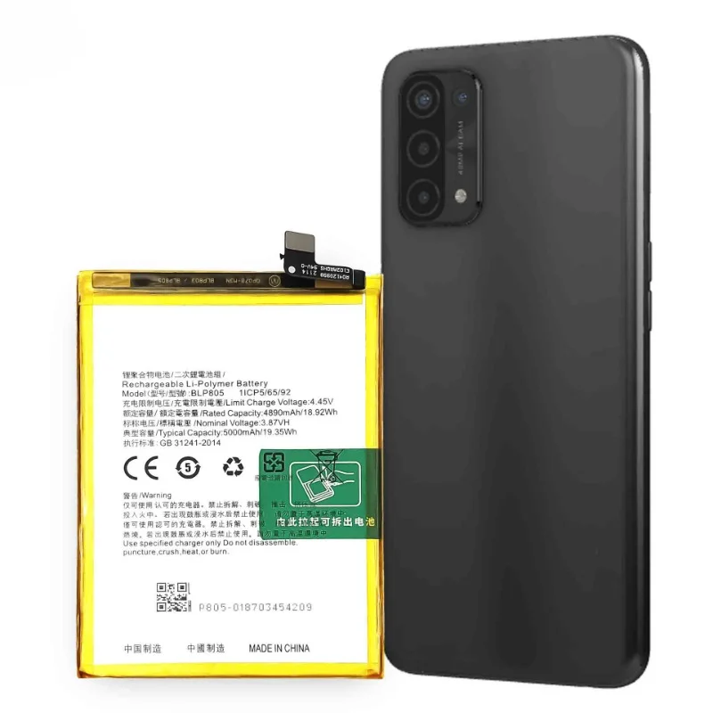 BLP805 Mobile Phone Battery for OPPO A53 2020/A32 2021/A54 5G/A54 4G/A74 5G/A53S/A16/A16S/A54S Compatible Bateria with Tools
