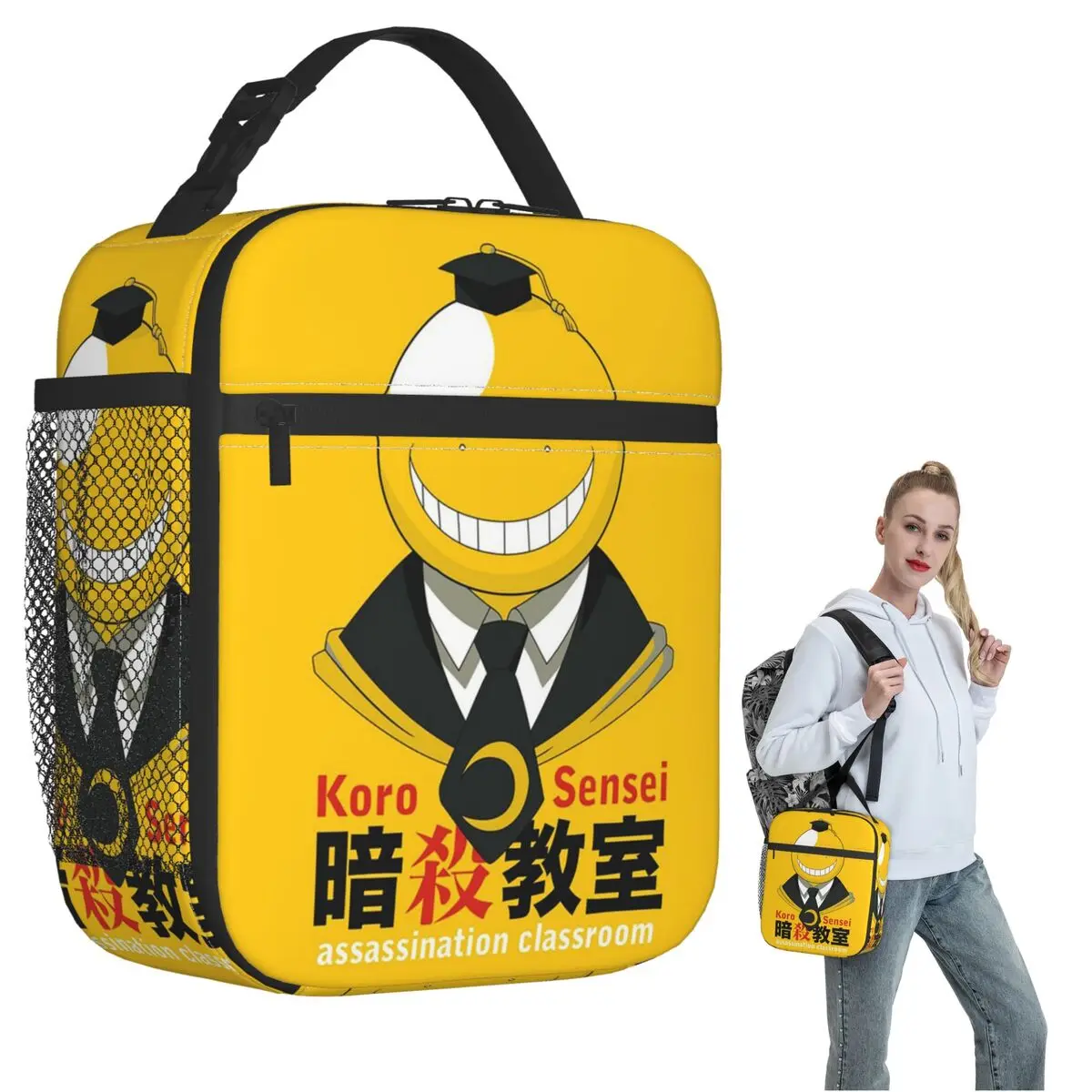 Assassination Classroom Octopus Koro Sensei Insulated Lunch Bag for Women Children Leakproof Food Boxes Thermal Lunch Box Tote