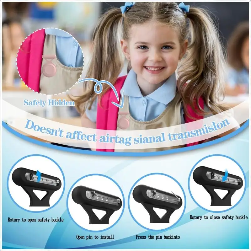 อุปกรณ์ติดตามแท็กอากาศหมุดเข็มกลัดที่ซ่อนอยู่เคสป้องกันกันน้ำเคสซิลิโคนสำหรับเด็กกันของหาย