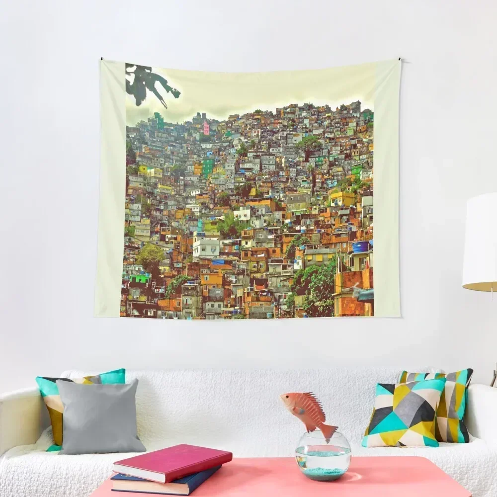 

Rio de Janeiro's favelas Tapestry Japanese Room Decor Bedroom Decoration Room Aesthetic Decor Wall Hanging Tapestry