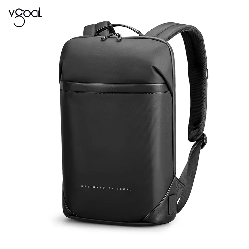 Vgoal-mochila delgada para ordenador portátil para hombre, morral de negocios de 15,6 pulgadas, para trabajo de oficina, bolsos de negocios, mochila