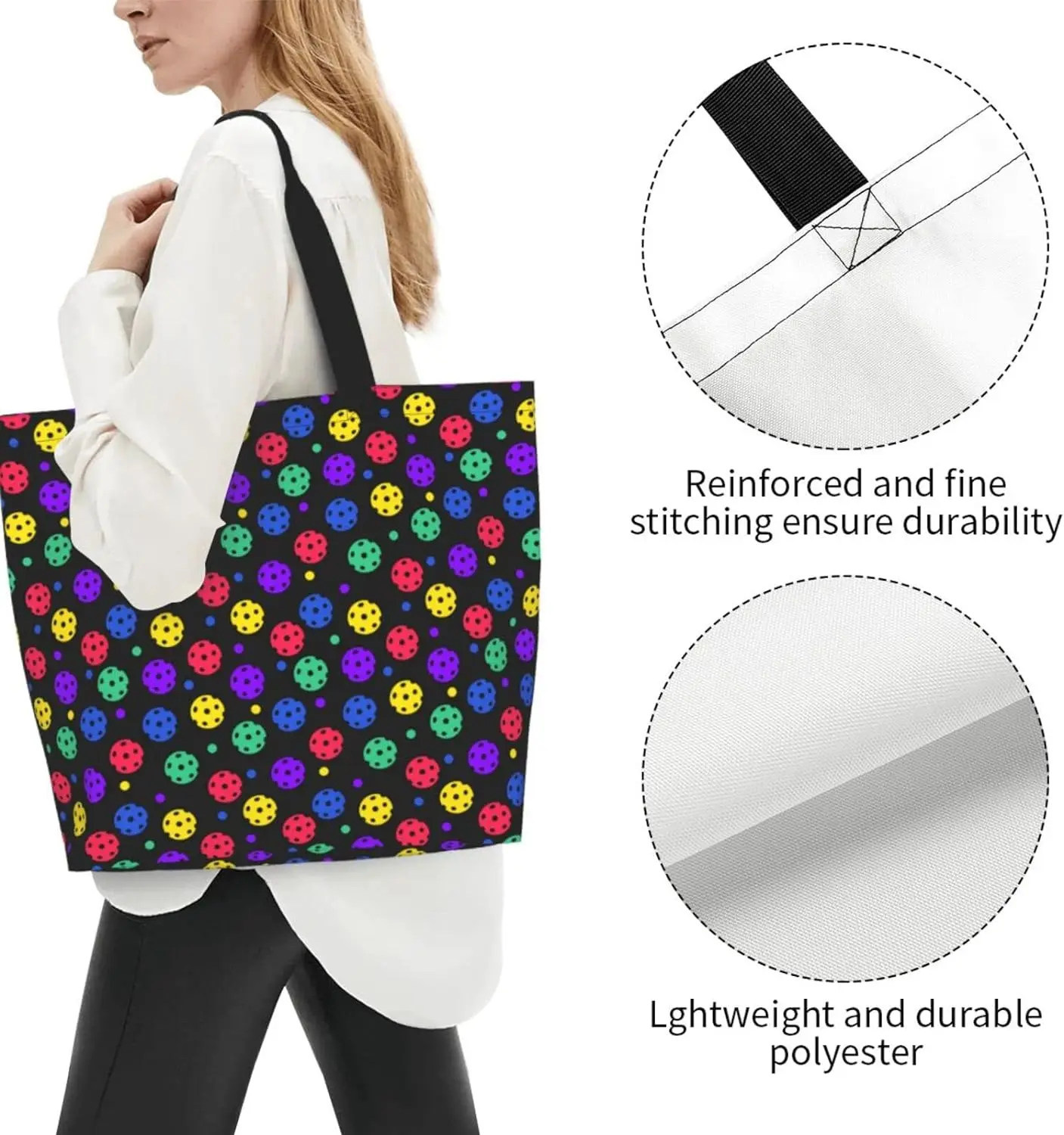 Borsa a tracolla Casual Sport palla borsa riutilizzabile Shopping viaggio borsa della spesa Tote regali per le donne borsa supermercato 40x50cm