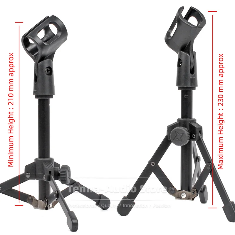 For SHURE SM57 SM 57 Microphone Stand Foldable Table Mic Boom Heavy Duty Desk Rack Holder Tabletop Mount Tripod Desktop Bracket