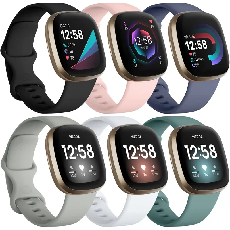 スポーツバンド Fitbit Versa 3 ストラップスマートウォッチリストバンドアクセサリー時計バンドソフトシリコンブレスレット Fitbit Sense Versa3 用