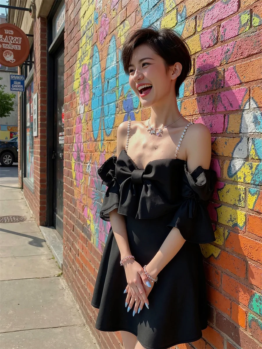 فساتين نسائية ليلة 2025 امرأة على شكل حرف a بأكمام منتفخة ورقبة على شكل حرف v أسود أحمر أزرق أخضر أصفر برتقالي أرجواني وردي بني عنابي رمادي #6