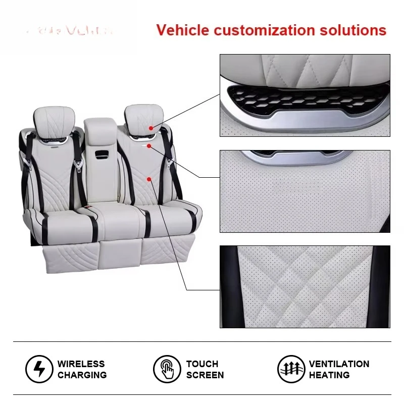 Premium Multi-Functional Leather/Cloth Waterproof Sofa Bed Car Seats with Heating Massage