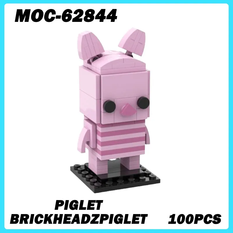 

MOC-62844 Микро Архитектурная серия Пятачок BrickheadzPiglet Строительные блоки DIY Модель Кирпич Развивающая игрушка Подарки на день рождения 100 шт.