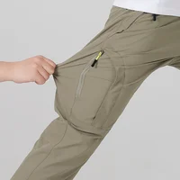 Pantalones elásticos de secado rápido de cuatro lados para hombre, pantalones de Montañismo al aire libre, ligeros y finos para mujer, transpirables elásticos de verano