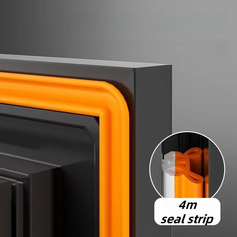 Plastic Steel Door Window Weather Stripping Sealing Strip Rubber Card Slot Seals Hollow Bulb Barb Tubular for Home Improvement