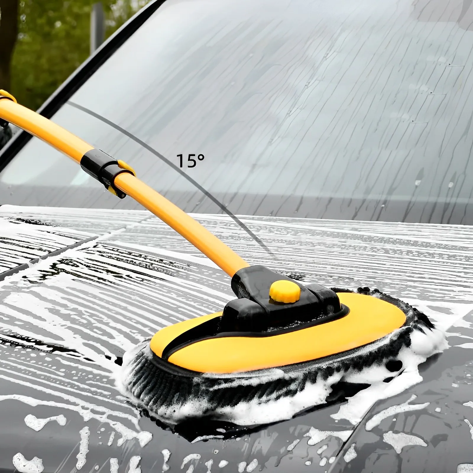 

Chenille Car Cleaning Mop Brush Car Washing Dust Brush Telescoping Long Handle Cleaning Mop Auto Detailing Mop Car Cleaning Tool