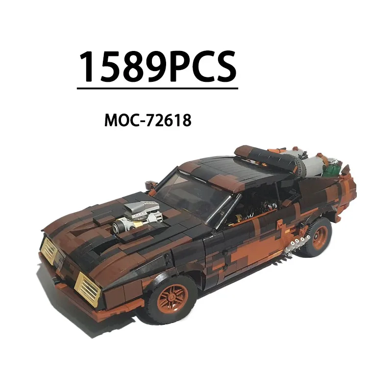 MOC-72618 Building Block Wasteland Edition Car Model Display, 1589 Pieces, Children's Birthday, Christmas， and New Year Toy Gift