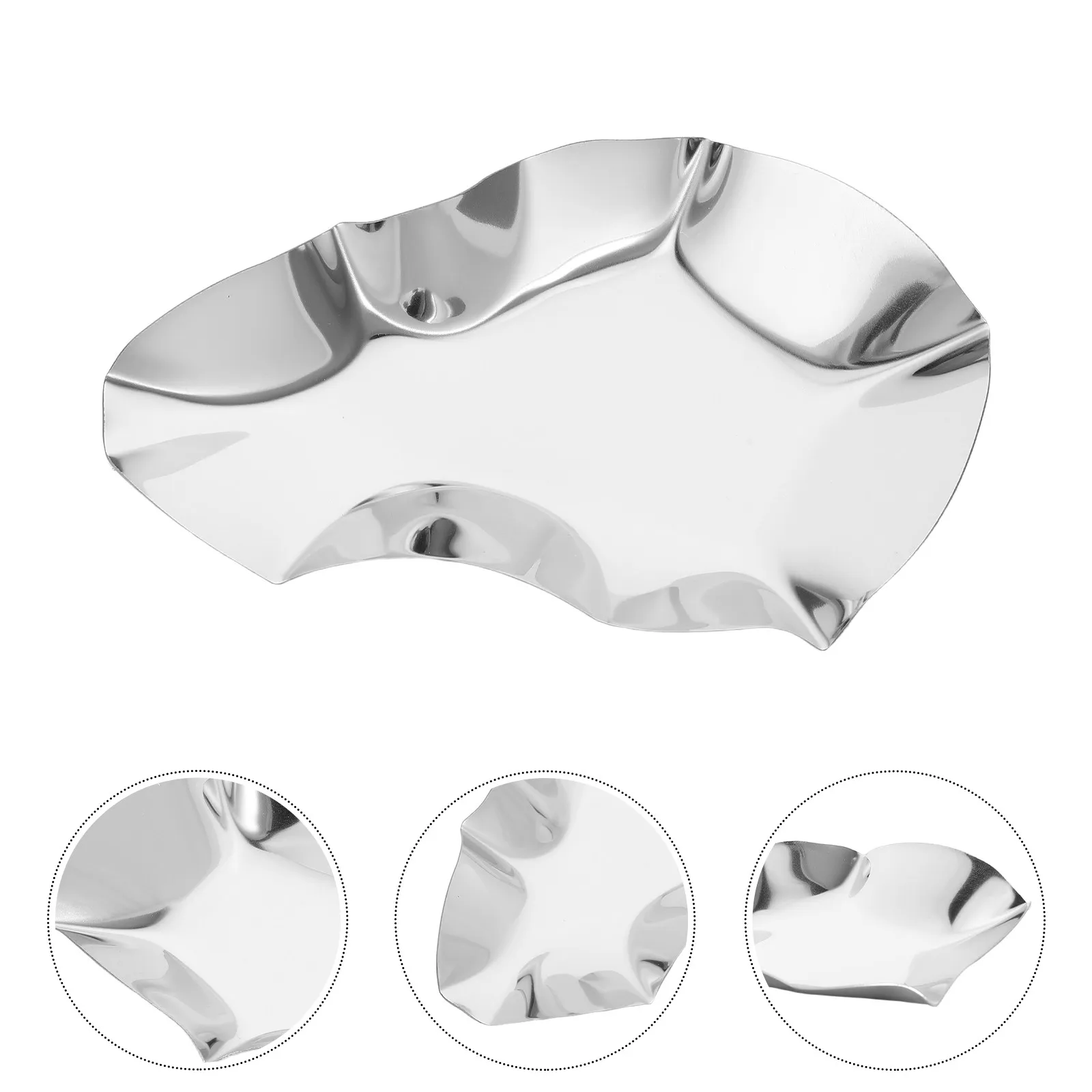 20Pcs Stainless Steel Sushi Sashimi Oyster Plate Decorative Grillable Baking Dish Seafood Serving Tray Non Slip Oyster Pan