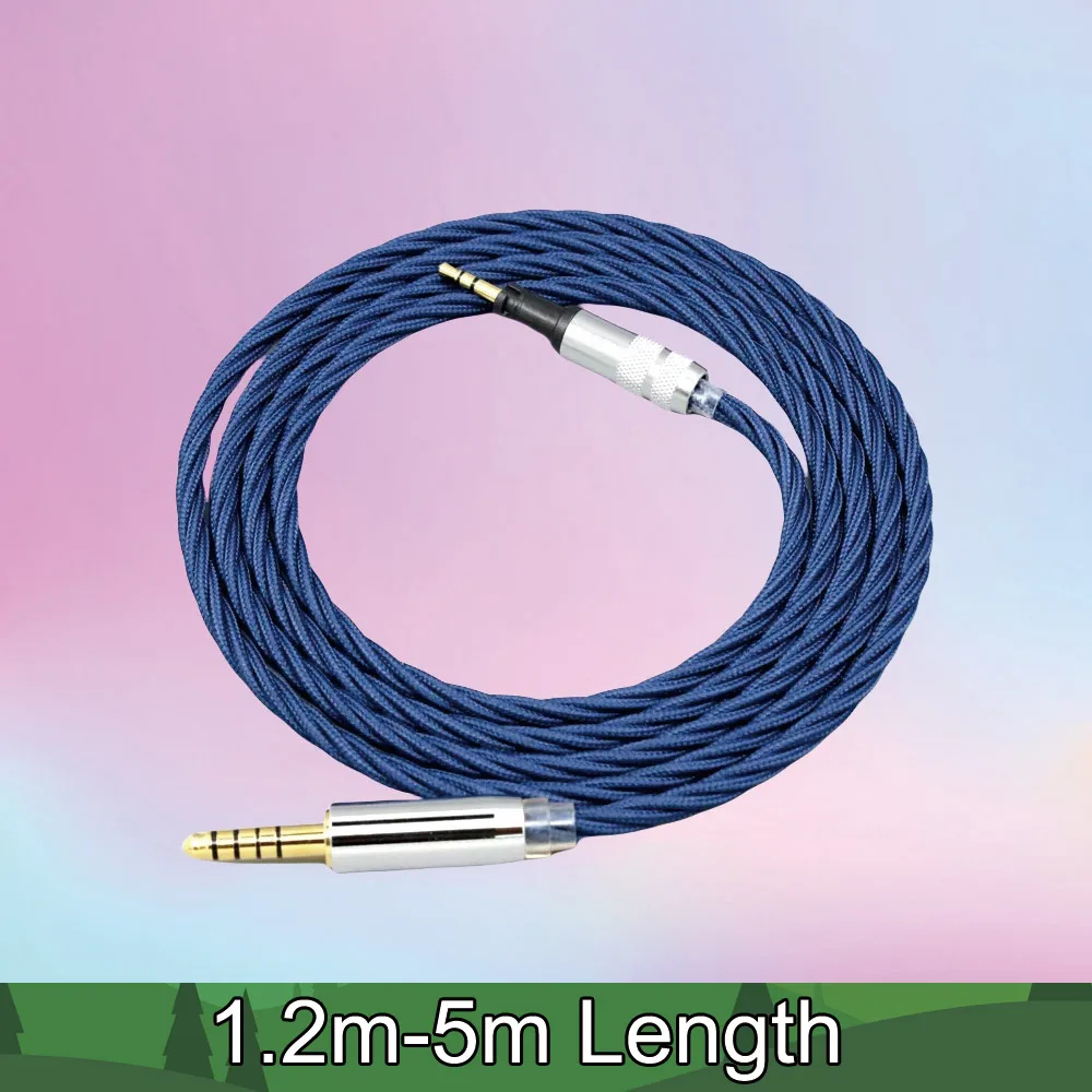 

99% Pure Silver Full Sleeved Earphone Cable For Sennheiser Momentum 1.0 2.0 Headphone OCC Graphene Alloy 8580