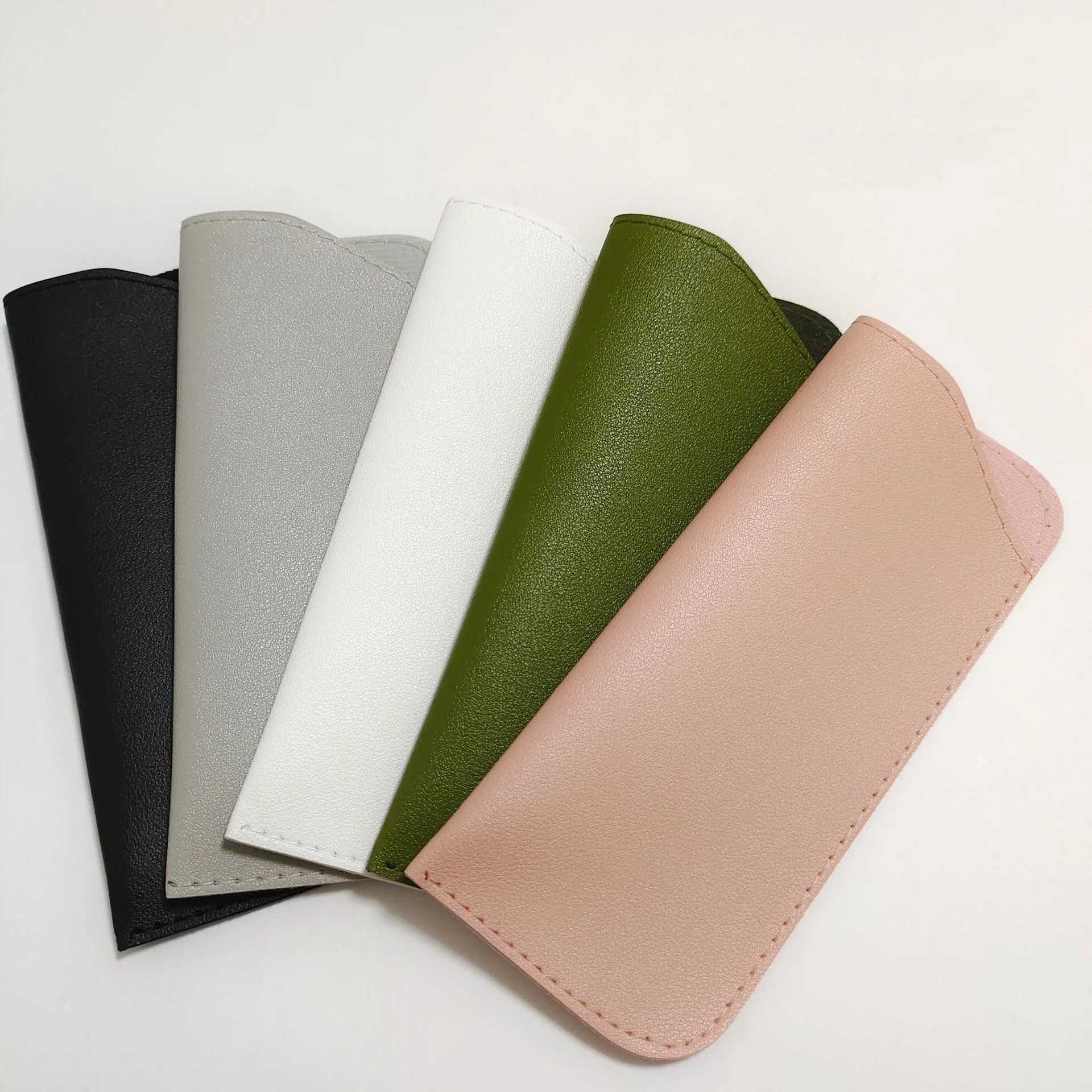 1pc Soft Glasses Bag Fashion PU Leather Eye Glasses Reading Glasses Pouch Cover Portable Eyeglasses Case Holder