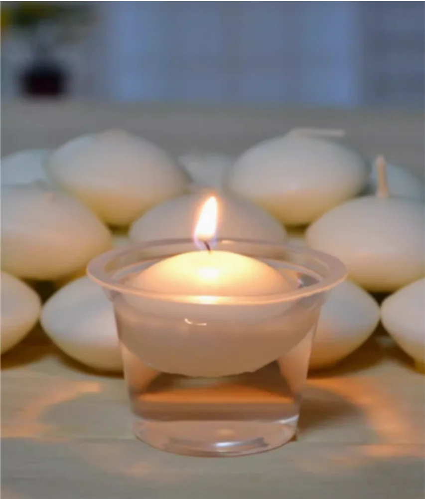 Romantic Floating Candle Spherical Floating Wax Romantic Wedding Birthday Floating Smoke Free and Odorless Small Candle On Water