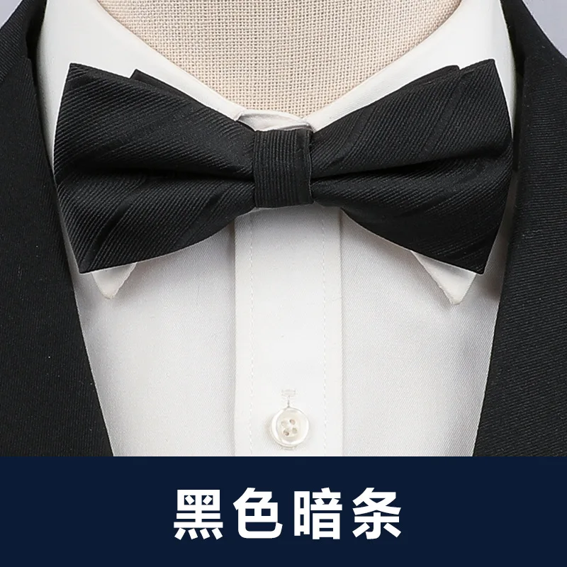 Bow Tie Solid Classic Butterfly Cravat Polyester Material Bowtie High quality men's tie business groom wedding accessories