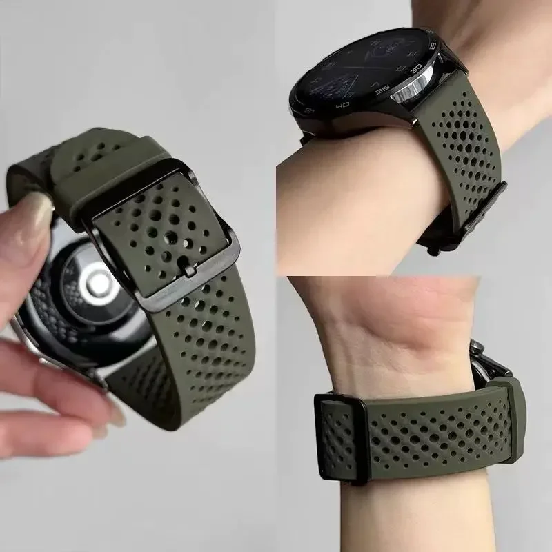 20 مللي متر 22 مللي متر سيليكون الفرقة ل Amazfit نشط 2 GTS 3 4 صغيرة تنفس الرياضة حزام سوار Amazfit Bip 6 5 التوازن 2 GTR 4 3 حزام