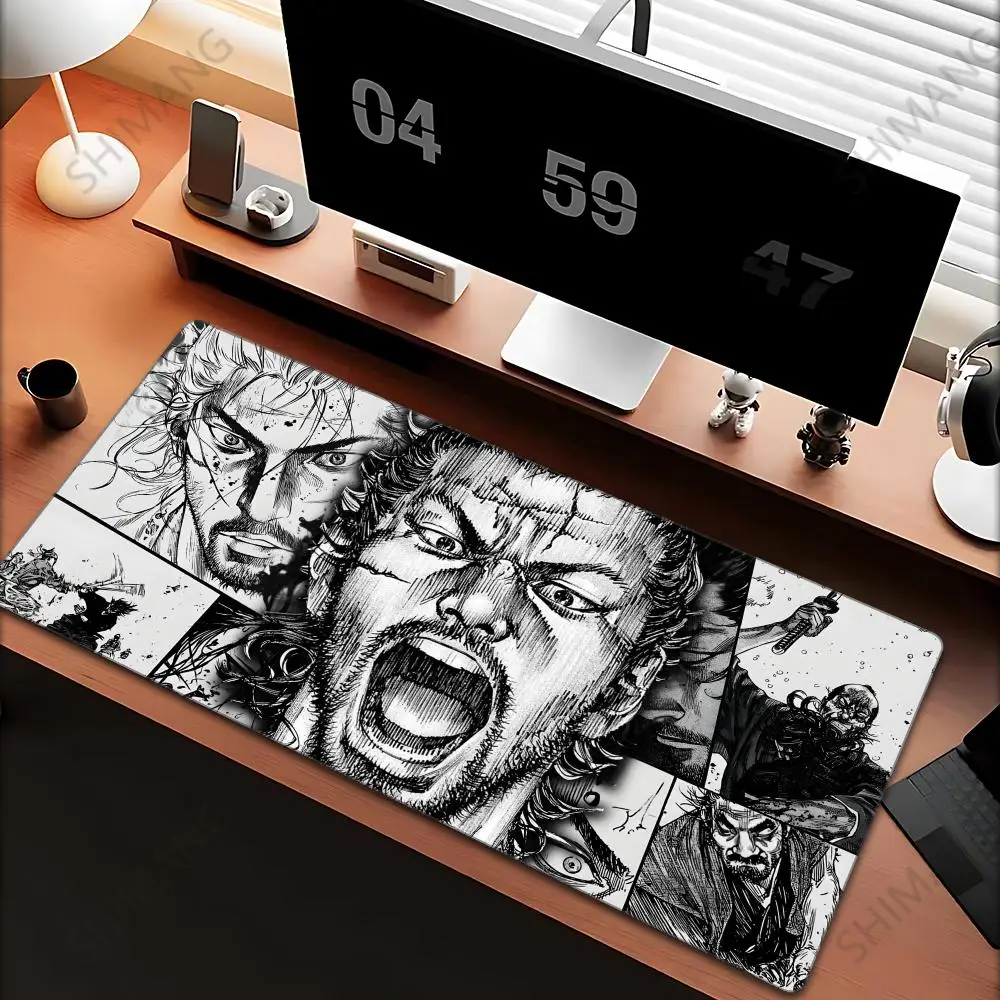 

Japan Samurai Mouse Pad Laptop Vagabond Manga Keyboard Pad XXL Anime Mousepad PC Gaming Accessories Desk Mat Game Cabinet Carpet
