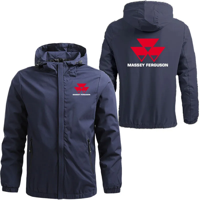 2024 Men Massey Ferguson Autumn Hoodie jacket Printed Design Plus-size windproof bomber jacket Exquisite Army hardshell jacket