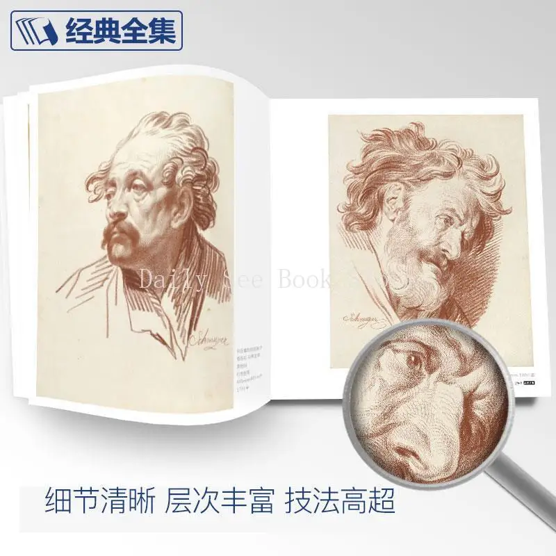 Imagem -04 - Livro de Retrato Esboço Clássico Livro de Imagens de Cabeça Copiando Arte do Corpo Humano Materiais de Ensino hd 500 Anos de Mestre