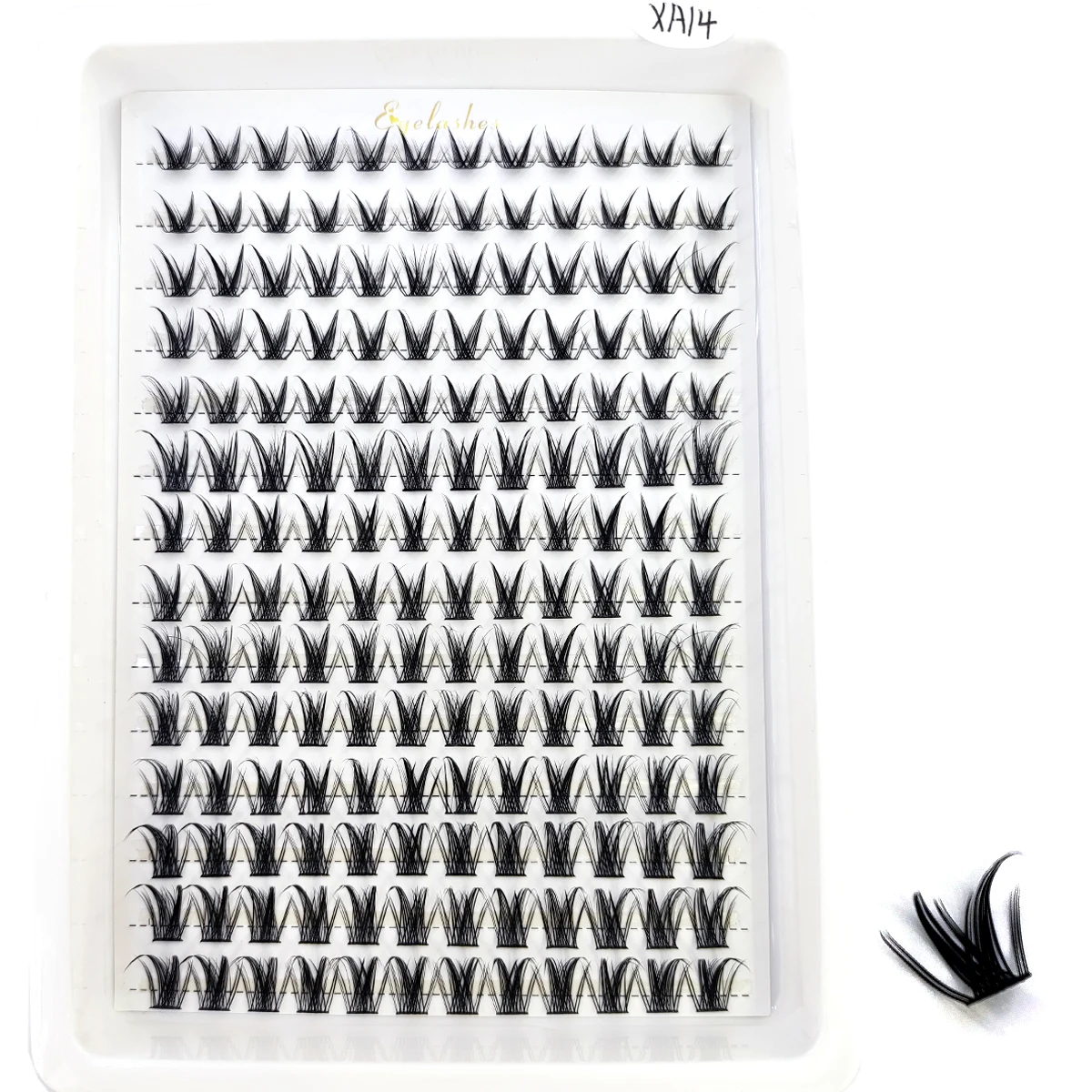 14줄의 개인용 속눈썹 8-16mm 혼합 트레이 자연스러운 속눈썹 연장 3D 인조 밍크 속눈썹 번들 메이크업 도구