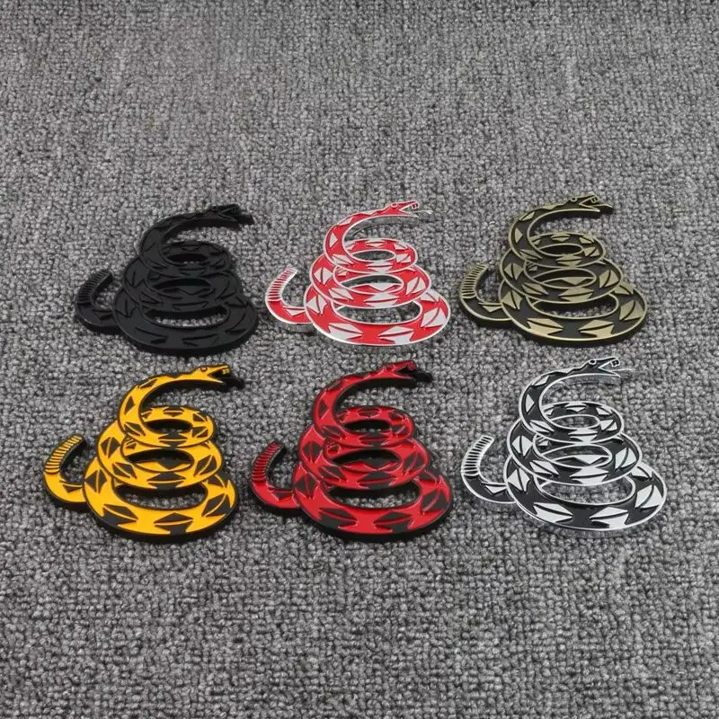 

Car Metal Rattlesnake Trunk Boot Body Side FenderRattler Styling Logo Badge Emblems Decals Snake Styling Stickers Accessories