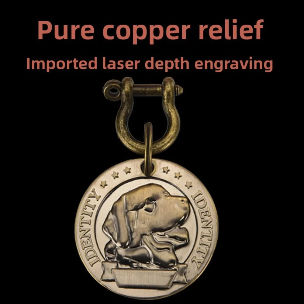

Personalized Pet ID Tag for Dogs Made of Durable Copper Perfect for Golden Retriever Bulldog Husky Outdoor Daily Use